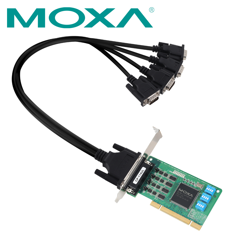 MOXA PCI 4포트 RS232/422/485 시리얼카드(슬림PC겸용) CP-114UL-DB9M