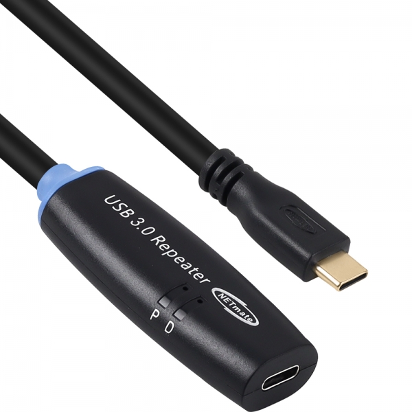 강원전자 넷메이트 USB3.0 C타입 연장 리피터 10m CBL-302CMCF-10P