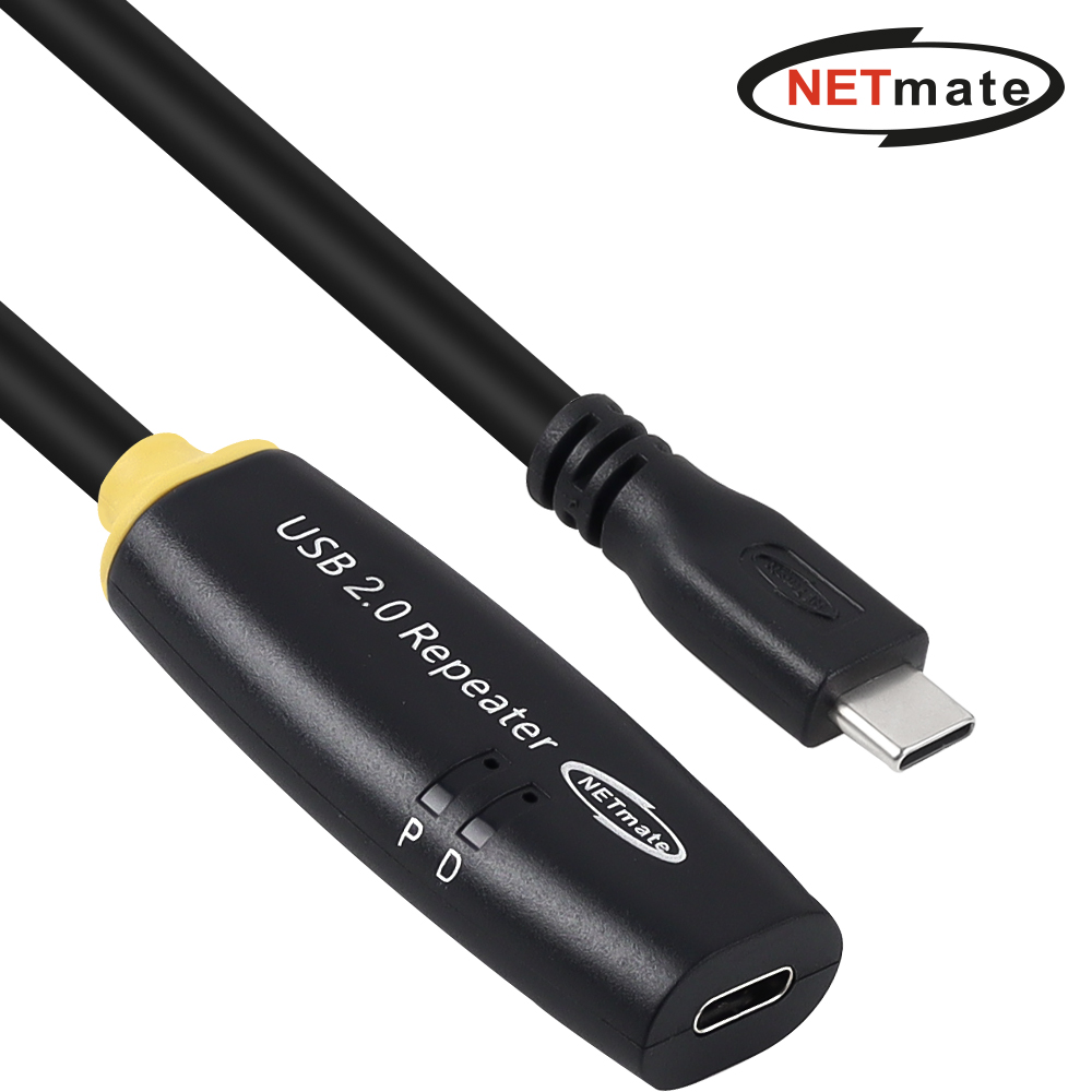 강원전자 넷메이트 USB2.0 C타입 연장 리피터 5m CBL-203CMCF-5P