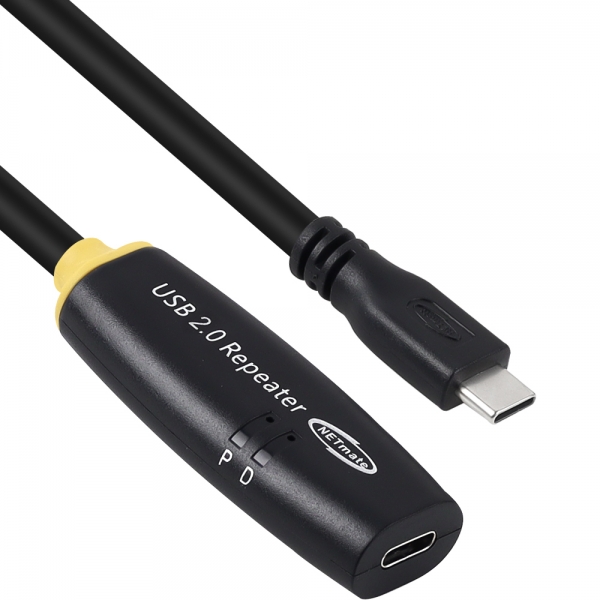 강원전자 넷메이트 USB2.0 C타입 연장 리피터 15m CBL-203CMCF-15P