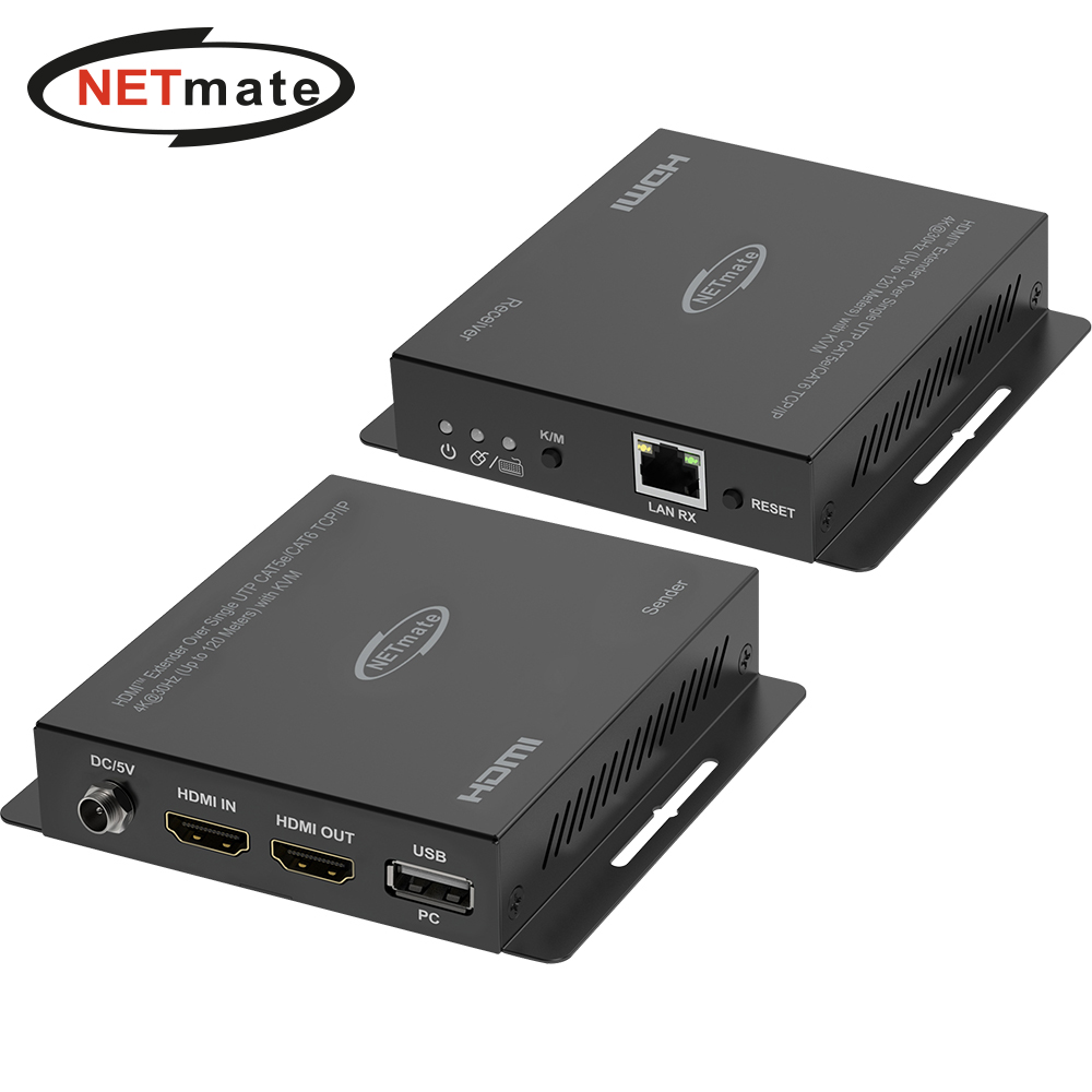 강원전자 넷메이트 4K HDMI KVM 익스텐더 (120m) NM-PHK430