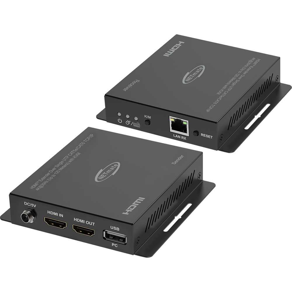 강원전자 넷메이트 4K HDMI KVM 익스텐더 (120m) NM-PHK430