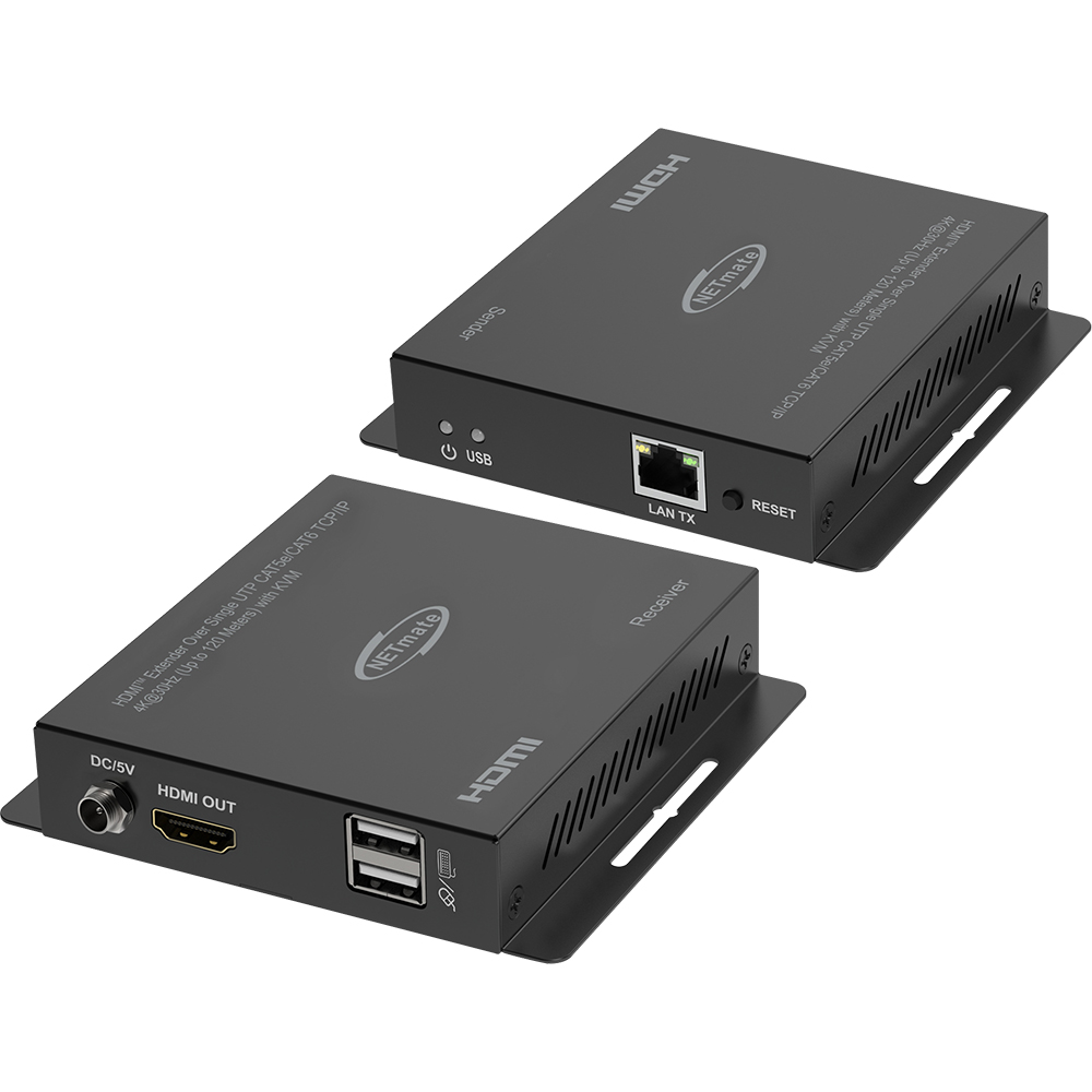 강원전자 넷메이트 4K HDMI KVM 익스텐더 (120m) NM-PHK430