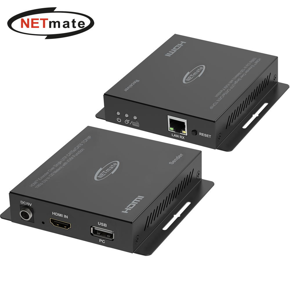강원전자 넷메이트 HDMI KVM 익스텐더 (120m) NM-PHK180