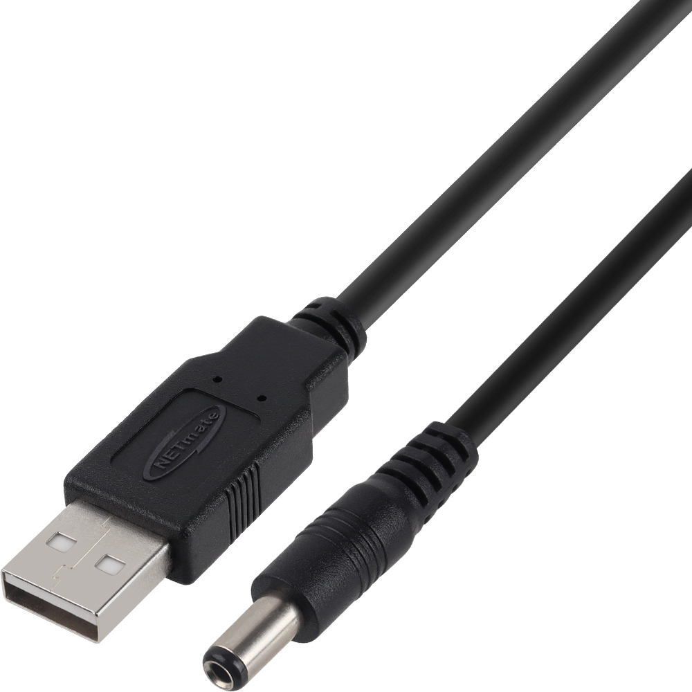강원전자 넷메이트 USB 전원 케이블 1.5m (5.5x2.5mm/24W/블랙) NMC-UP251524B