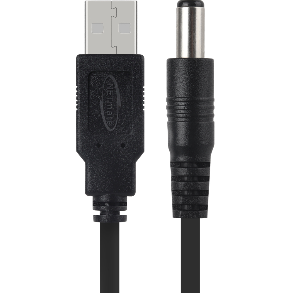 강원전자 넷메이트 USB 전원 케이블 2m (5.5x2.5mm/24W/블랙) NMC-UP252024B