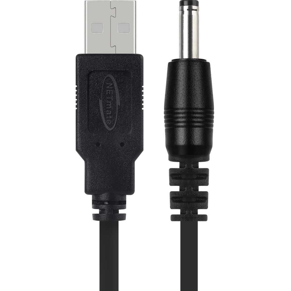 강원전자 넷메이트 USB 전원 케이블 1m (3.5x1.4mm/18W/블랙) NMC-UP141018B