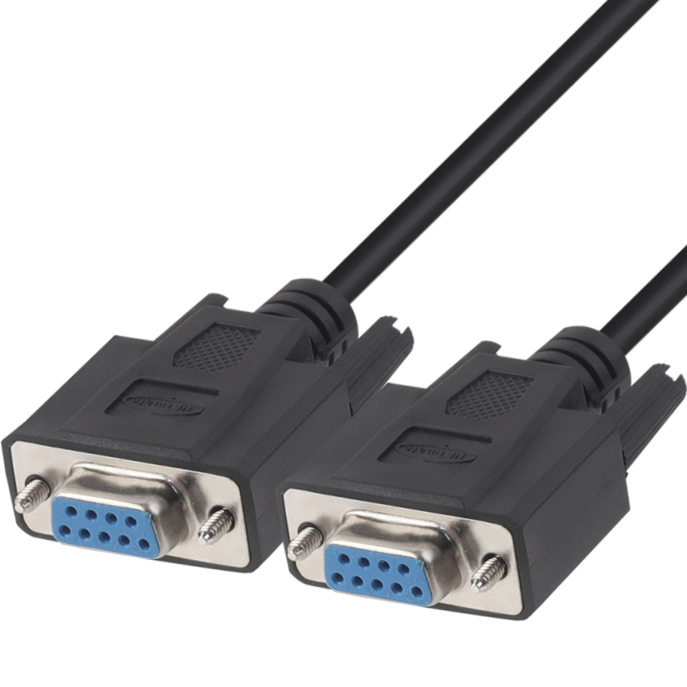 강원전자 넷메이트 9핀 F/F NULL MODEM 케이블 5m (블랙) NMC-SFF50B