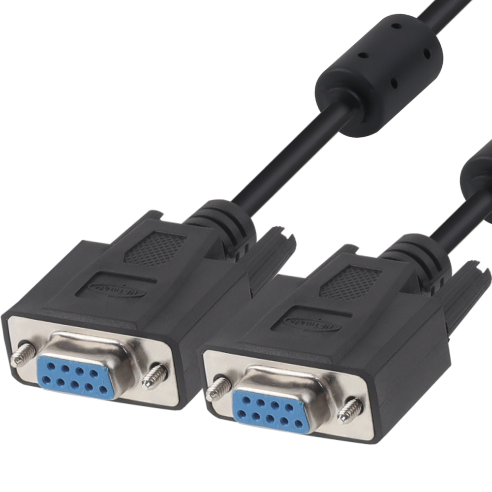 강원전자 넷메이트 9핀 F/F NULL MODEM 케이블 10m (블랙) NMC-SFF100B