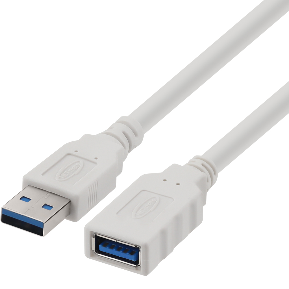 강원전자 넷메이트 USB3.0 연장 AM-AF 케이블 0.5m (화이트) NM-TUF305