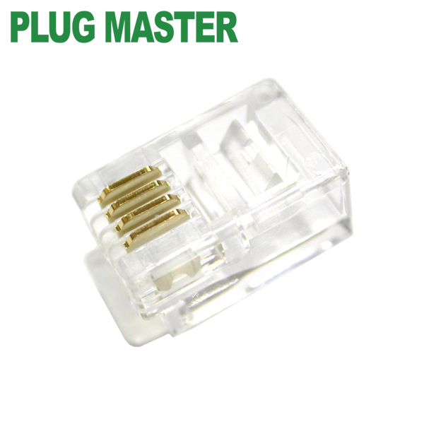 강원전자 플러그마스터 4P4C RJ-10 플러그 P4-001(낱개)