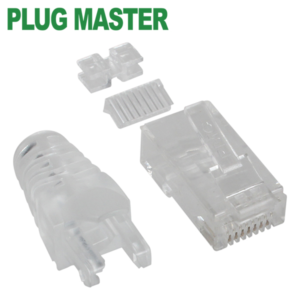 강원전자 플러그마스터 UTP CAT.6 RJ-45 8P8C 플러그&부트 P8-039(100개)