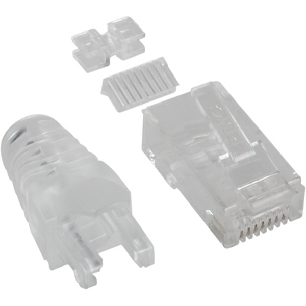 강원전자 플러그마스터 UTP CAT.6 RJ-45 8P8C 플러그&부트 P8-039N(낱개)