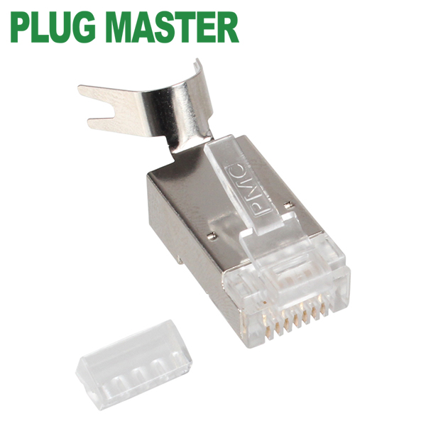 강원전자 플러그마스터 STP CAT.7/CAT.6A RJ-45 8P8C 플러그 - Two Prongs 핀 P8-069N(낱개)
