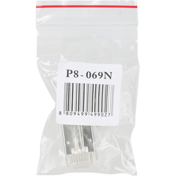 강원전자 플러그마스터 STP CAT.7/CAT.6A RJ-45 8P8C 플러그 - Two Prongs 핀 P8-069N(낱개)