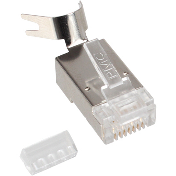 강원전자 플러그마스터 STP CAT.7/CAT.6A RJ-45 8P8C 플러그 - Two Prongs 핀 P8-069(낱개)