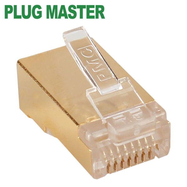 강원전자 플러그마스터 STP CAT.7/CAT.6A RJ-45 8P8C 플러그 - Straight 핀 P8-042N(100개)
