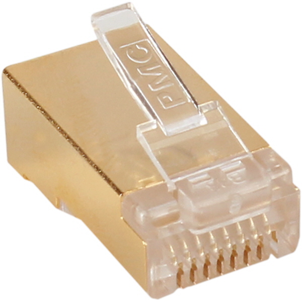강원전자 플러그마스터 STP CAT.7/CAT.6A RJ-45 8P8C 플러그 - Straight 핀 P8-042N(낱개)