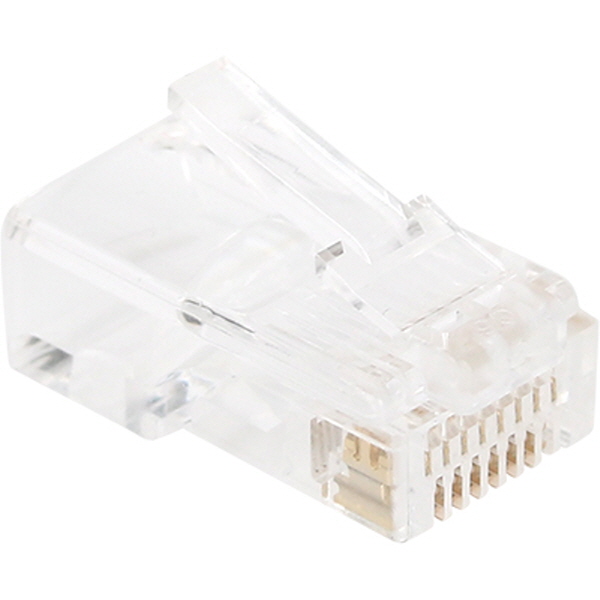 강원전자 플러그마스터 UTP CAT.5E RJ-45 8P8C 플러그(클리어) - Three Prongs 핀 P8-0073(100개)