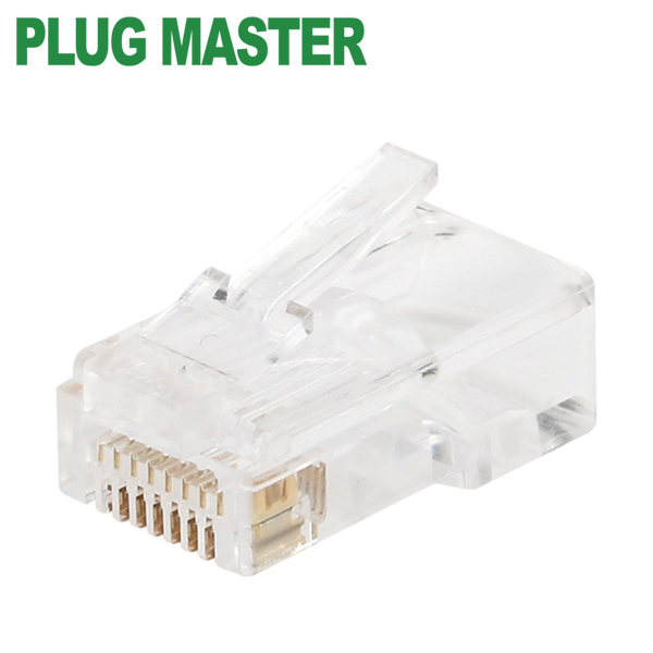 강원전자 플러그마스터 UTP CAT.5E RJ-45 8P8C EZ 플러그(클리어) - Three Prongs 핀 P8-007-47(낱개)