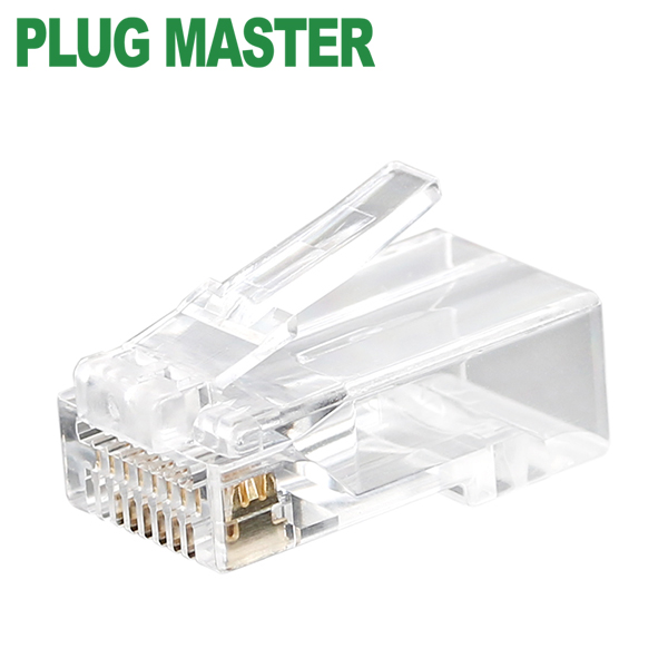 강원전자 플러그마스터 UTP CAT.6 RJ-45 8P8C EZ 플러그(클리어) - Three Prongs 핀 P8-007-48(100개)