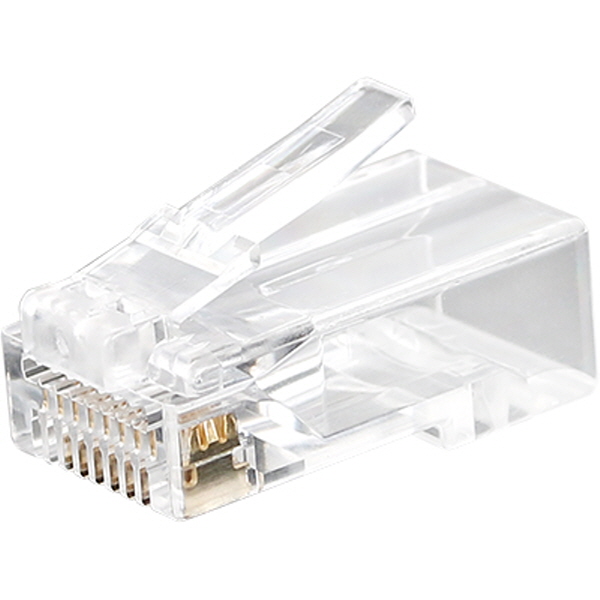 강원전자 플러그마스터 UTP CAT.6 RJ-45 8P8C EZ 플러그(클리어) - Three Prongs 핀 P8-007-48(낱개)