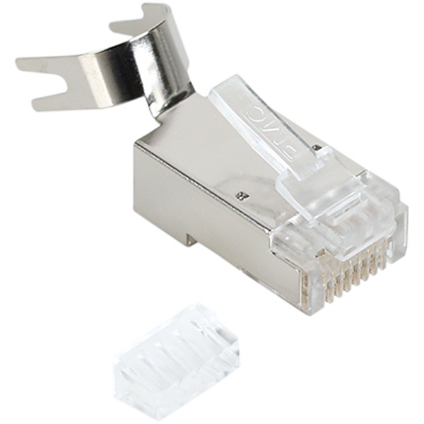 강원전자 플러그마스터 STP CAT.8 RJ-45 8P8C 플러그 - Three Prongs 핀 P8-069-9(100개)