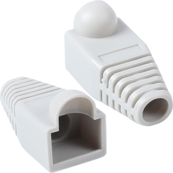강원전자 플러그마스터 RJ-45 통부트(6mm/그레이) NM-SR001G(100개)