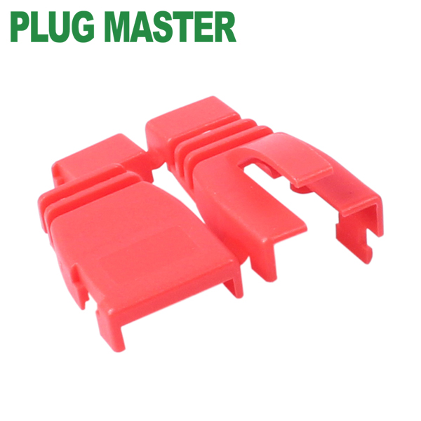 강원전자 플러그마스터 RJ-45 조립형 통부트(6mm/레드) NM-SR002R(낱개)