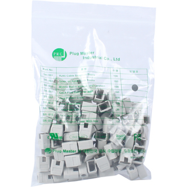 강원전자 플러그마스터 RJ-45 각부트(6mm/그레이) NM-SR003G(100개)