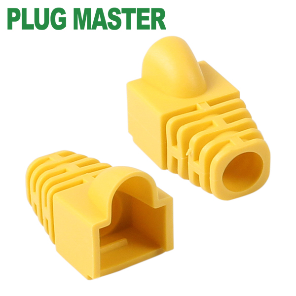 강원전자 플러그마스터 RJ-45 CAT.6 통부트(7mm/옐로우) NM-SR007Y(낱개)