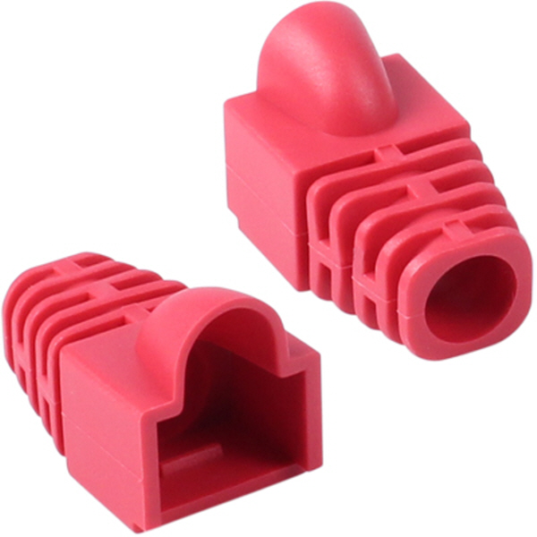 강원전자 플러그마스터 RJ-45 CAT.6 통부트(7mm/레드) NM-SR007R(낱개)