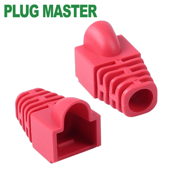 강원전자 플러그마스터 RJ-45 CAT.6 통부트(7mm/레드) NM-SR007R(낱개)