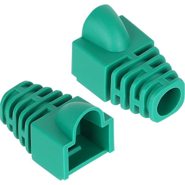 강원전자 플러그마스터 RJ-45 CAT.6 통부트(7mm/그린) NM-SR007GR(낱개)