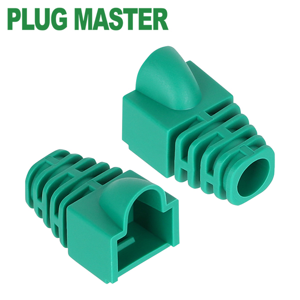 강원전자 플러그마스터 RJ-45 CAT.6 통부트(7mm/그린) NM-SR007GR(낱개)