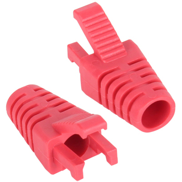 강원전자 플러그마스터 RJ-45 락(Lock) 부트(6mm/레드) NM-SR008R(100개)
