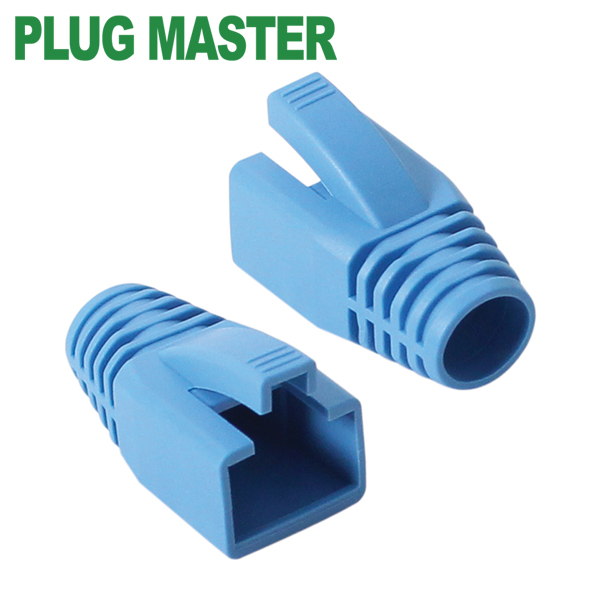 강원전자 플러그마스터 RJ-45 CAT.7/6A 통부트(8mm/블루) NM-SR014BL(100개)