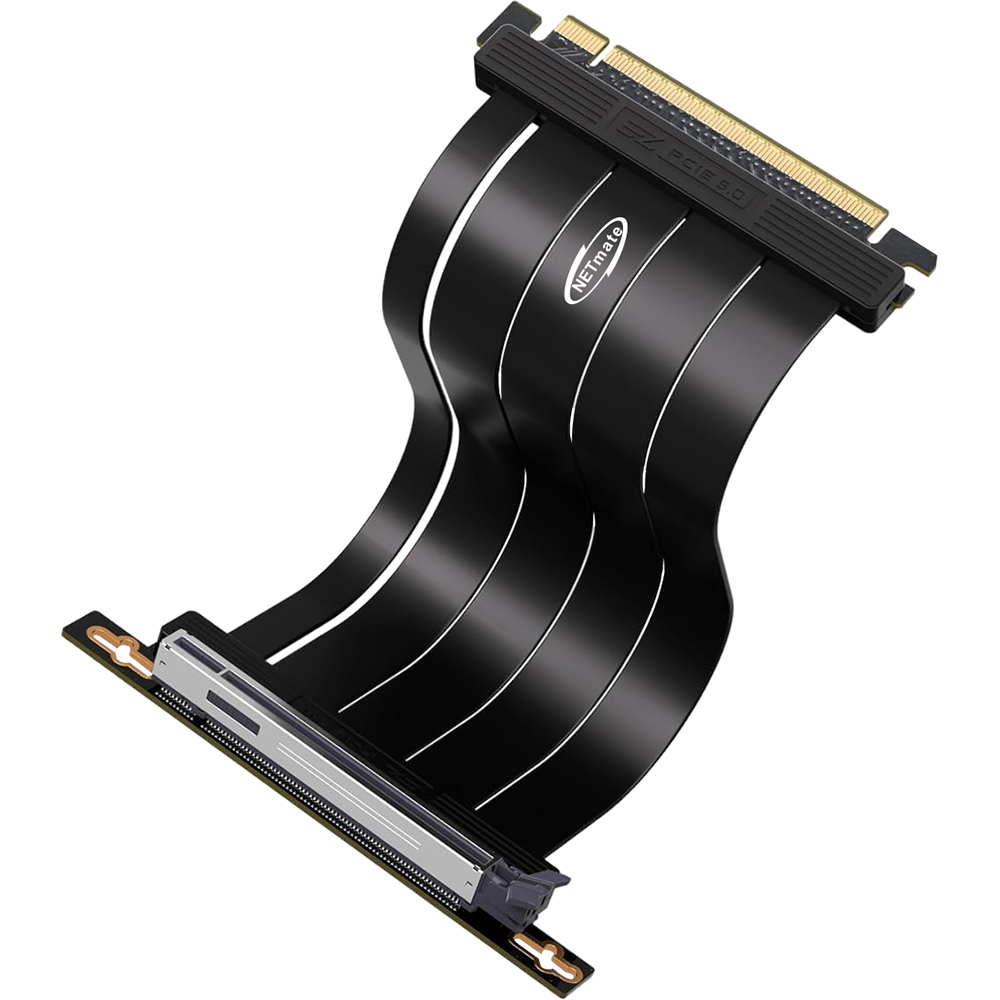 강원전자 넷메이트 PCI-E 5.0 라이저 케이블 200mm (블랙/90도) [EZDIY-FAB] NM-DPC247