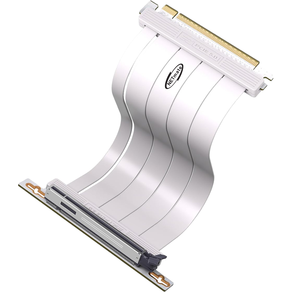 강원전자 넷메이트 PCI-E 5.0 라이저 케이블 200mm (화이트/90도) [EZDIY-FAB] NM-DPC2471