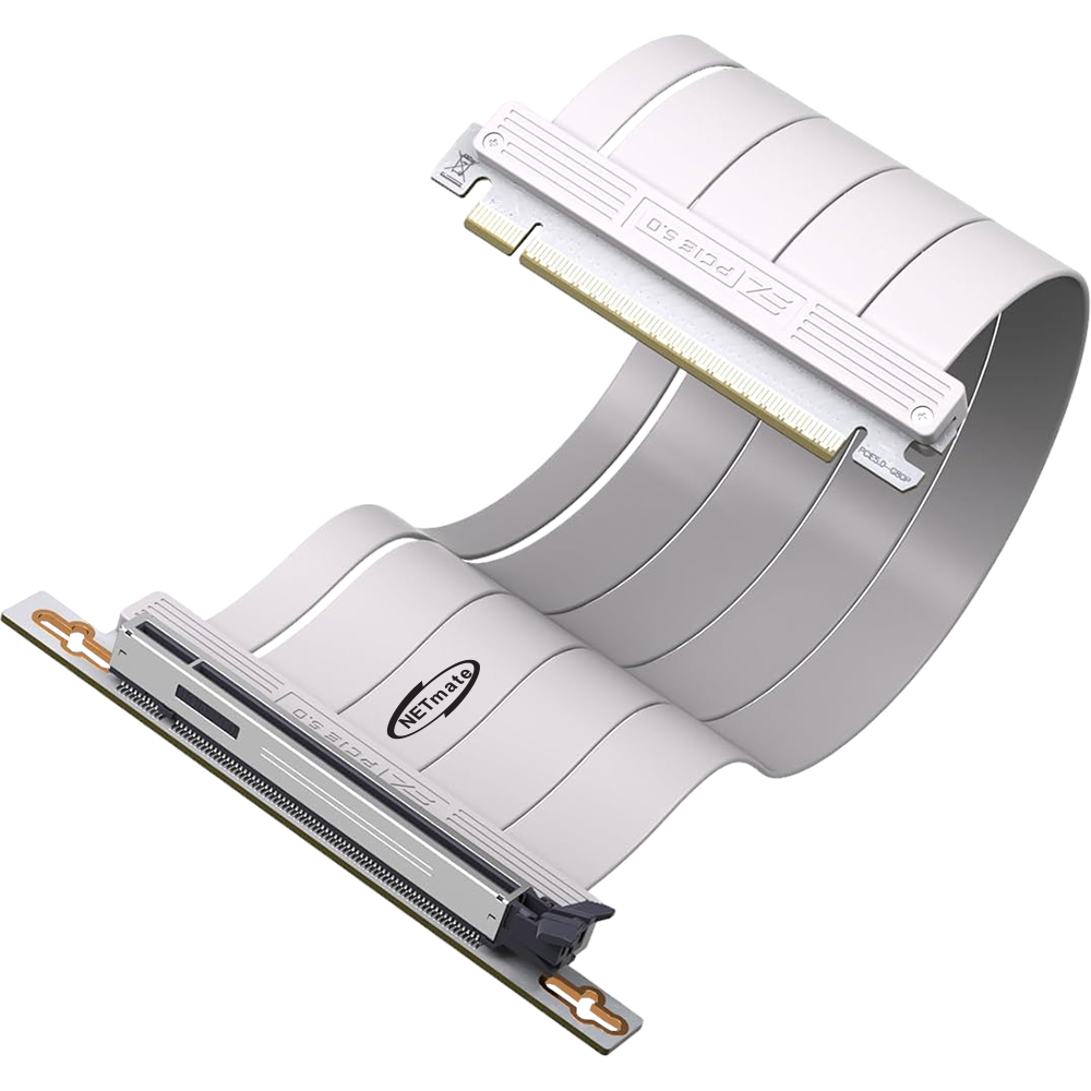 강원전자 넷메이트 PCI-E 5.0 라이저 케이블 300mm (화이트/90도) [EZDIY-FAB] NM-DPC2475