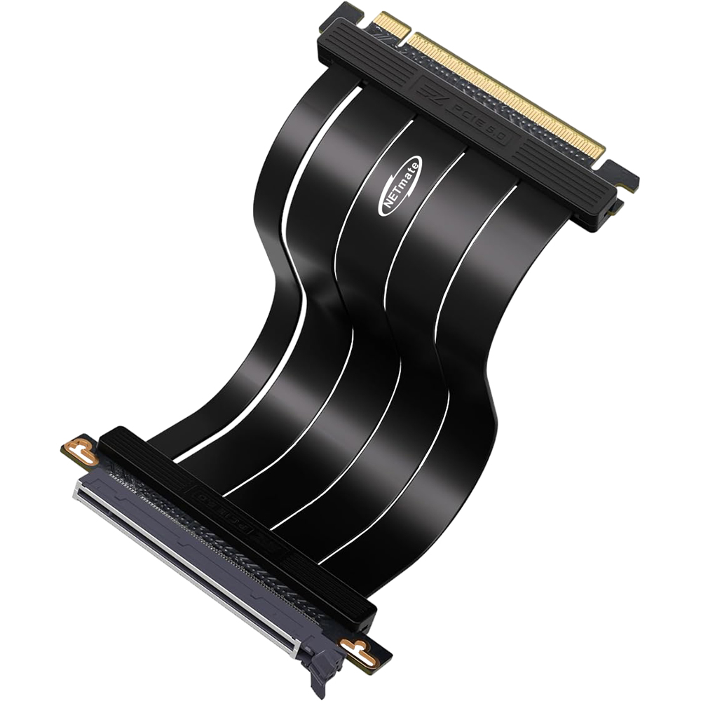 강원전자 넷메이트 PCI-E 5.0 라이저 케이블 200mm (블랙/180도) [EZDIY-FAB] NM-DPC2472