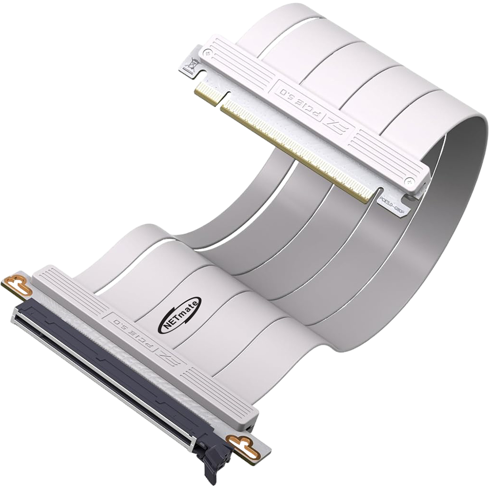 강원전자 넷메이트 PCI-E 5.0 라이저 케이블 300mm (화이트/180도) [EZDIY-FAB] NM-DPC2477