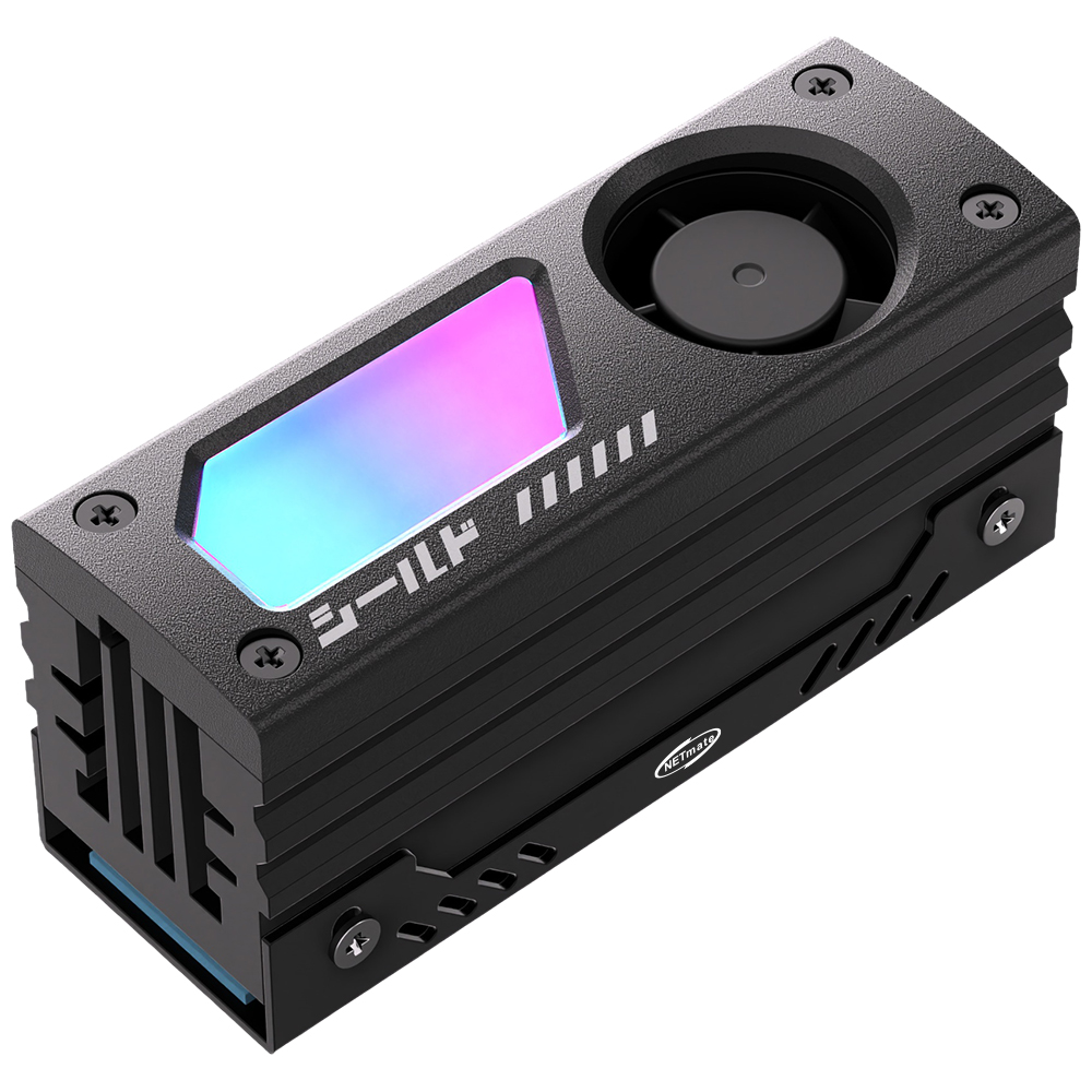 강원전자 넷메이트 ARGB M.2 SSD 알루미늄 방열판 (블랙) [EZDIY-FAB] NM-DPI2362