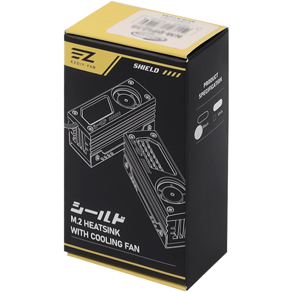 강원전자 넷메이트 ARGB M.2 SSD 알루미늄 방열판 (블랙) [EZDIY-FAB] NM-DPI2362