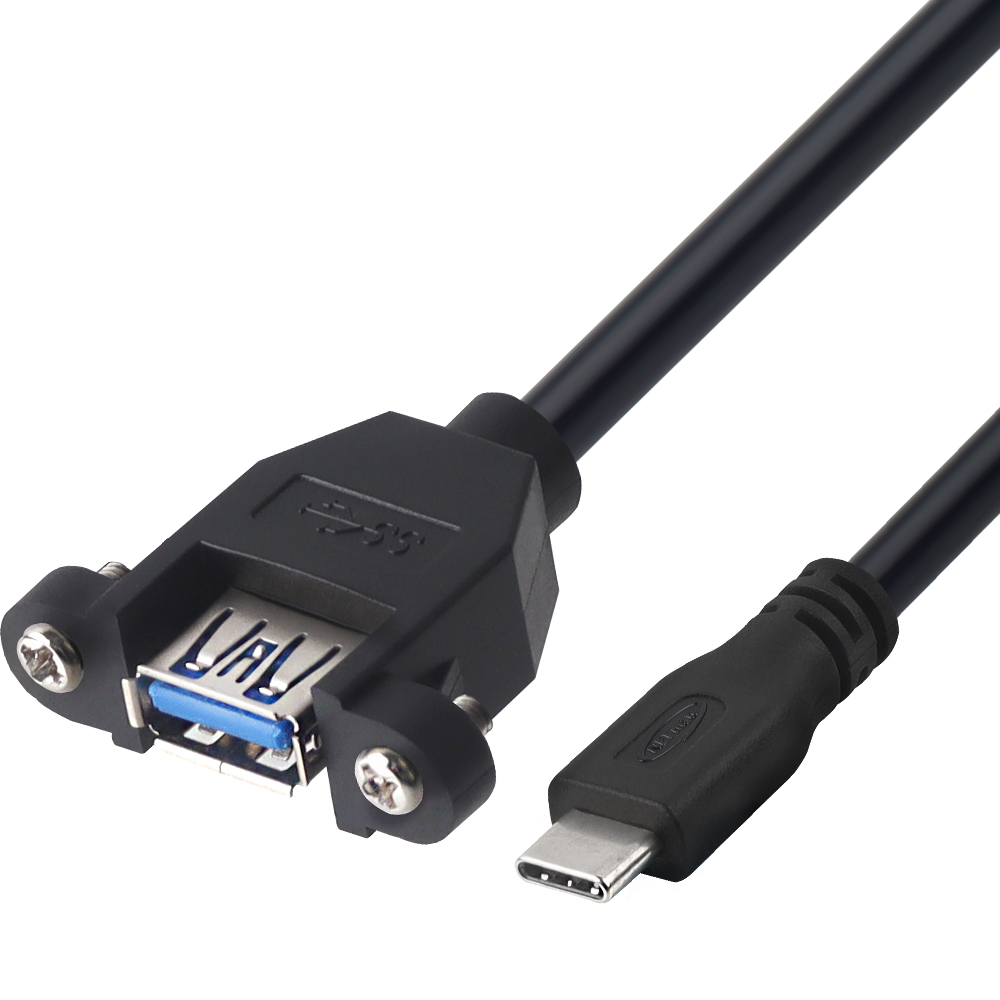 강원전자 넷메이트 USB3.0 연장 CM-AF 판넬형 케이블 1m (블랙) NM-UCF310SB