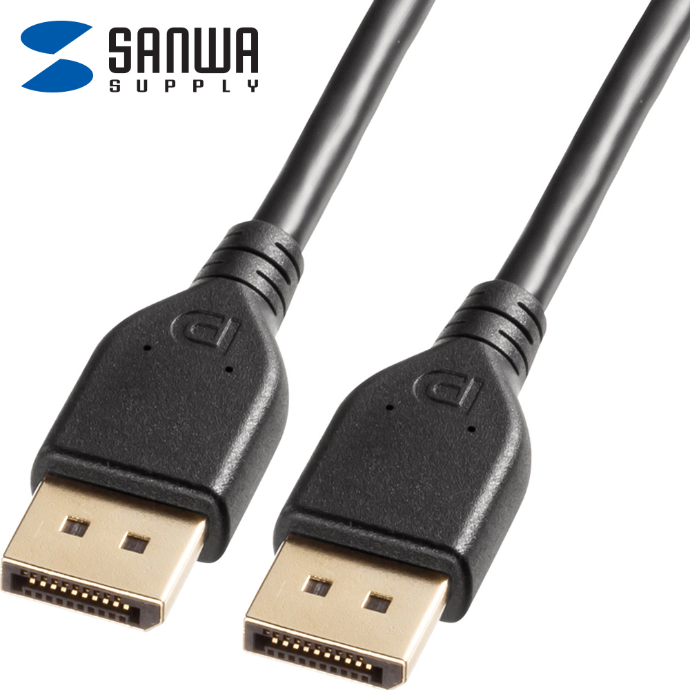 강원전자 산와서플라이 VESA 공식 인증 DisplayPort 2.1 DP80 케이블 1m KC-DP8010