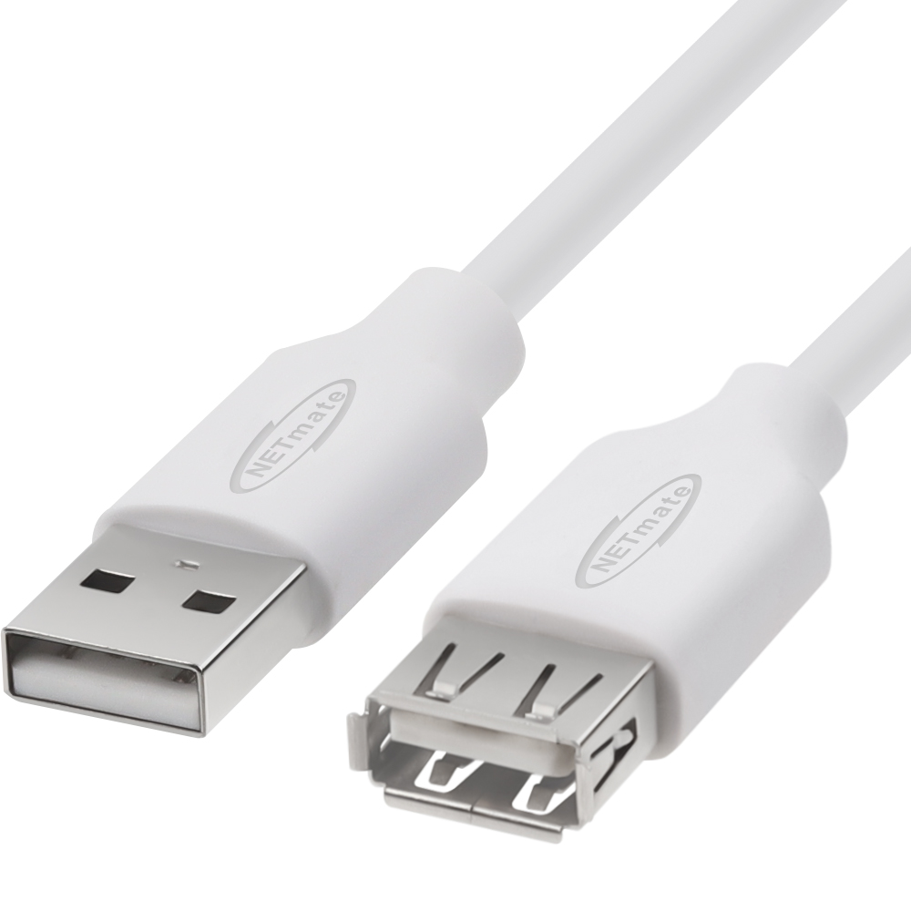 강원전자 넷메이트 USB2.0 연장 AM-AF 케이블 1m (화이트) NM-TUF210