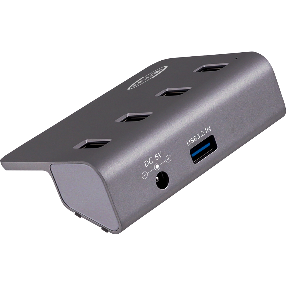 강원전자 넷메이트 USB3.2 4포트 허브 (실버) NM-UT324S