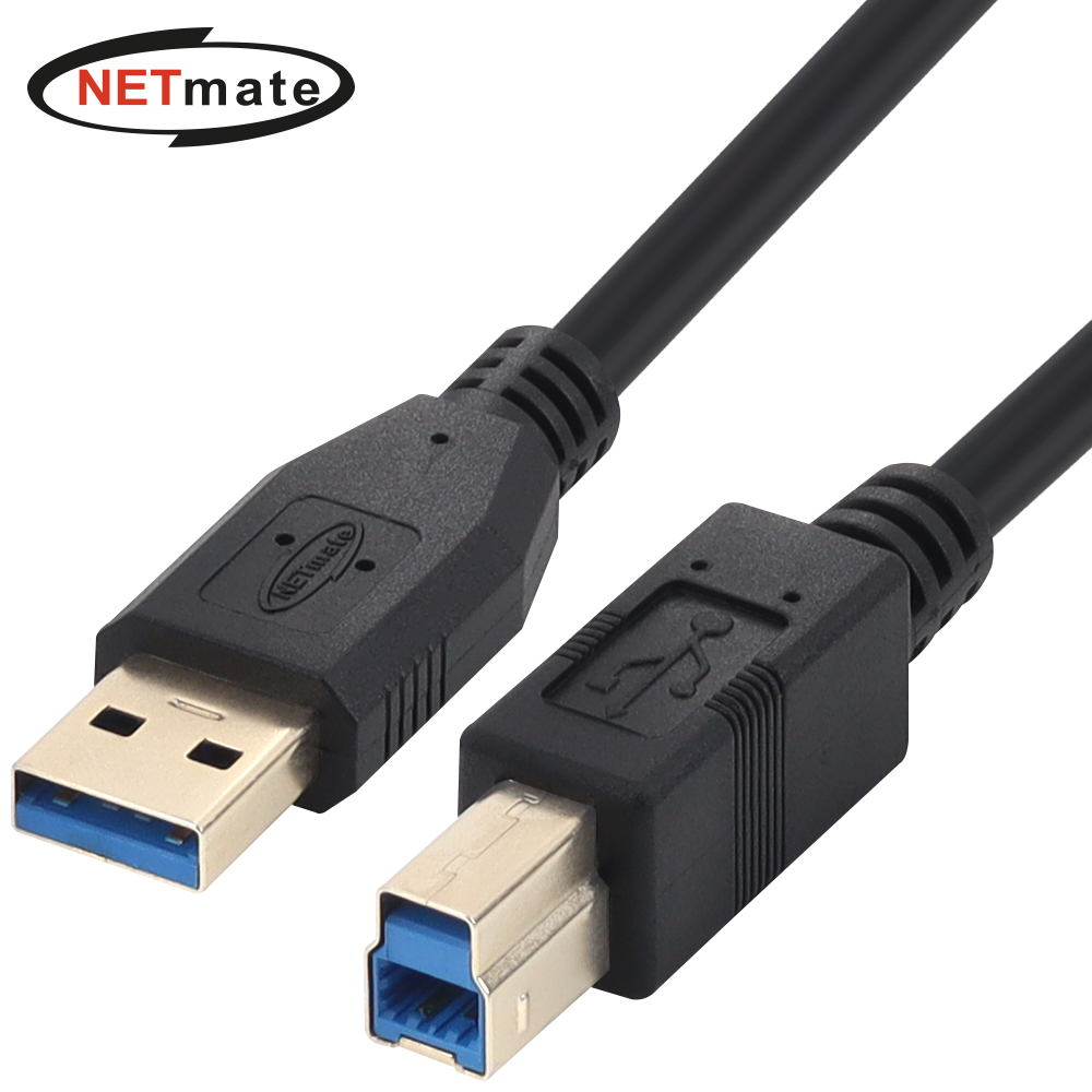 강원전자 넷메이트 USB3.0 AM-BM 케이블 1.5m (블랙) NM-UB315BKZ