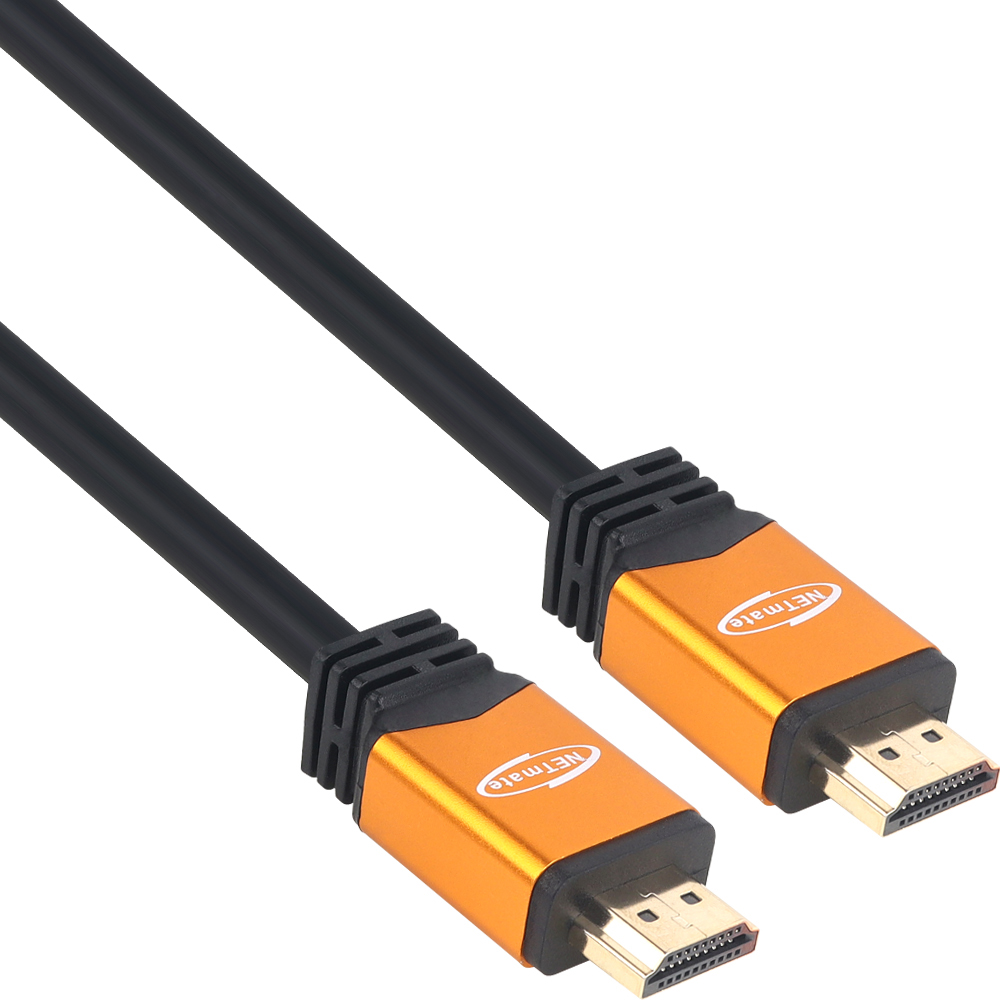 강원전자 넷메이트 4K 60Hz HDMI 2.0 Gold Metal 케이블 0.5m NM-HM005GZ